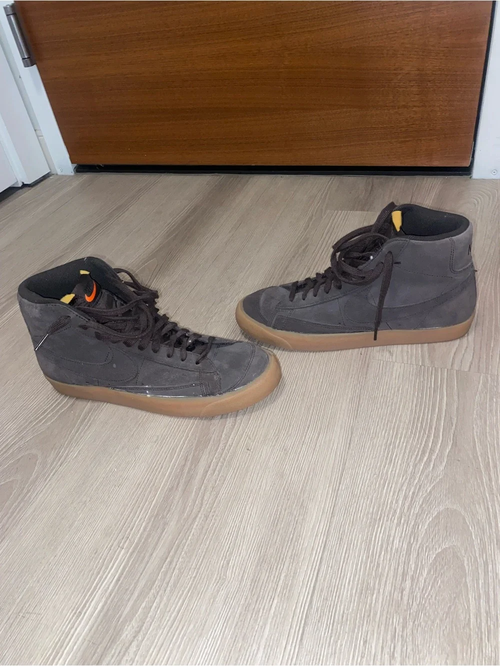 Nike Blazer 77 Men's High-Top Suede Sneakers - Brown with Gum Sole